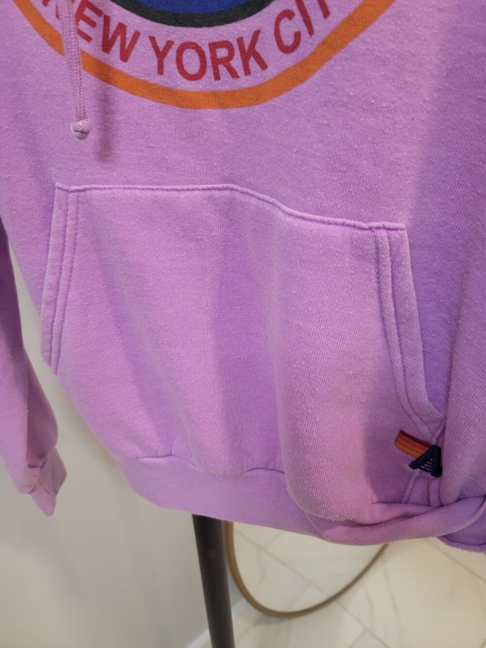Aviator Nation Hoodie Distressed Purple Pullover Venice CA Sz Xs - Picture 6 of 7